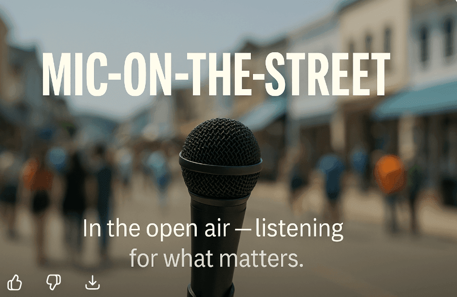 on the street. on the bluff.  and the Write Up the Coast Podcast